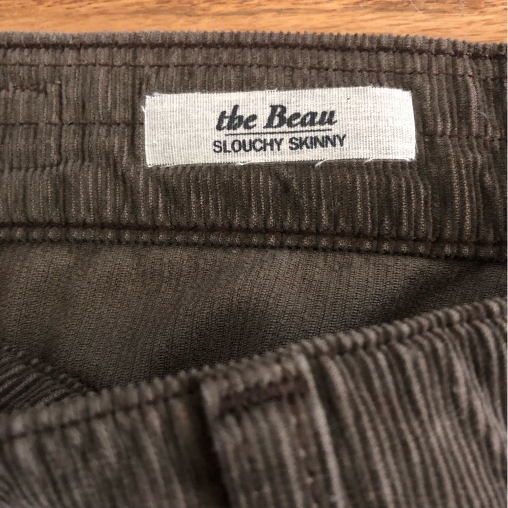 Unworn AG The Beau Slouchy Skinny straight cords pants corduroy brown 25 - Picture 3 of 14